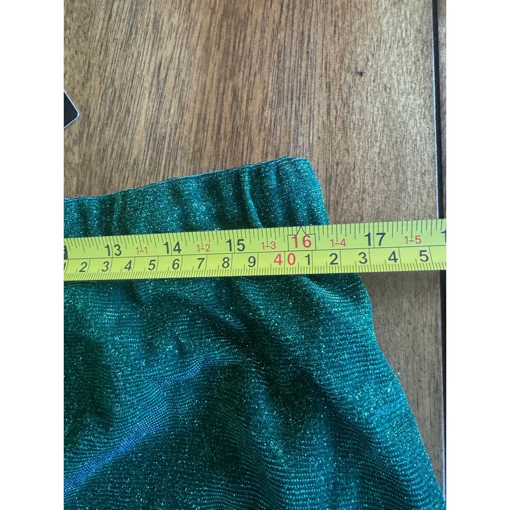 NWT Emerald Green Glitter Jogger Pants Elastic Waist Sparkle XL - Picture 9 of 12